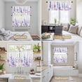 thumbnail image 6 of Spring Flowers Kitchen Curtains Sets for Windows 36 Inch Length, Watercolor Idyllic Lavender Purple Plant Rod Pocket Window Treatments Tier Curtains and Valances Set for Bedroom/Bathroom, 6 of 8