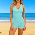 thumbnail image 7 of Nuoqisi Women's Padded Modest Beach Tankini Sport Tank Top Two-Piece Swimsuit with Pocket Swimsuit Swim Bottoms - Supportive Swim Separates for Active Water Fun and Sun Protection, 7 of 7