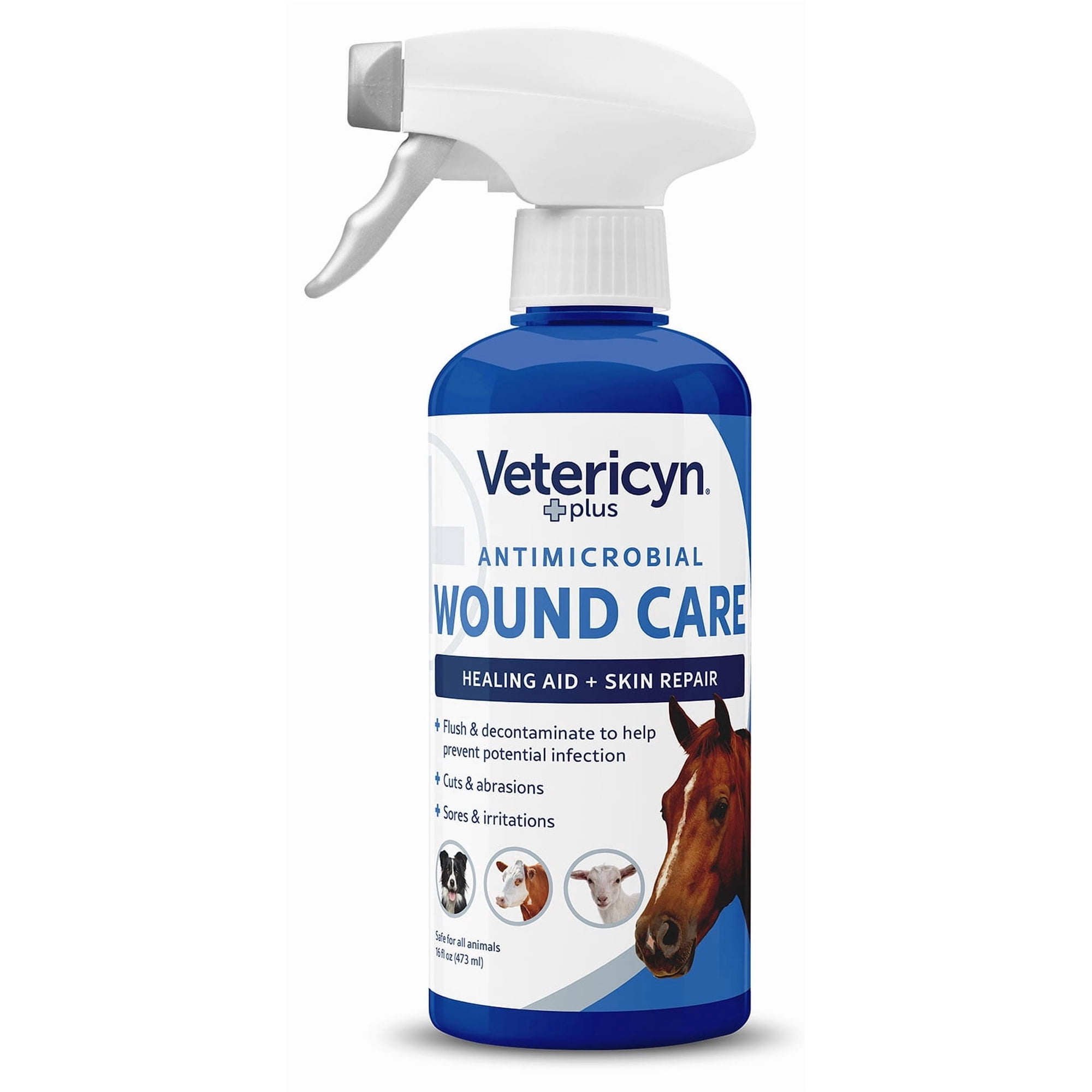 Vetericyn Plus Equine Wound Care Spray. Healing Aid and Skin Repair. 16 fl. oz.