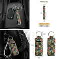 thumbnail image 7 of Yuyamidu Palm Leaves Car Seat Covers and Steering Wheel Cover Hibiscus Seat Belt Strap Cover Handbrake Cover Set Auto Rearview Mirror Cover Coasters Keychain Sunshade Car Windshield, 16 Pack, 7 of 7