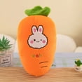 thumbnail image 4 of Juguete de zanahoria de peluche de 9 pulgadas con tela suave, decoración versátil para el hogar, cojín acogedor, muñeco relleno de verdura lindo para niños y coleccionistas., 4 of 7