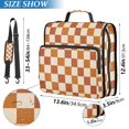 thumbnail image 2 of FORMRS Zipper Binder with Shoulder Strap 2-inch Ring 500 Sheet Capacity File Bag, Rusty Orange Plaid, 2 of 5