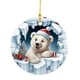 thumbnail image 1 of Oso Dibujos Animados Navideños Con Adornos Sombrero Exquisitos para La Del Navidad (oso), 1 of 10