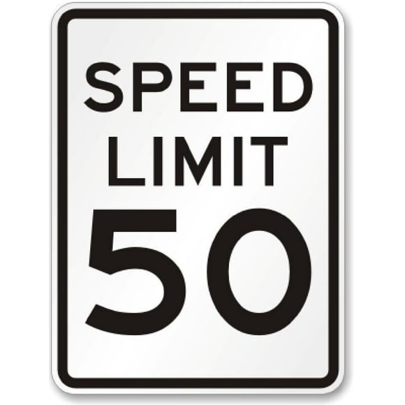 Size: 16" x 12" - Speed Limit Weatherproof Metal Sign