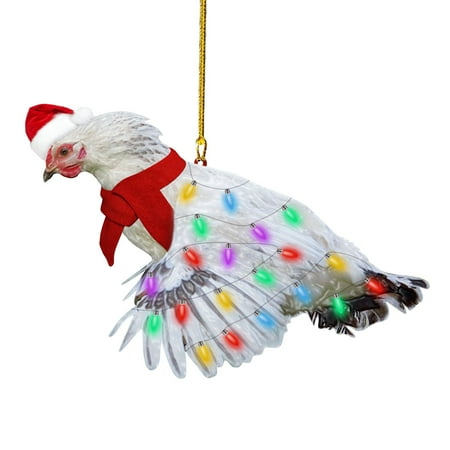 

Shpwfbe Ornaments Commemorative Coins Amazing Christmas Chicken Acrylic Flat Pendant Christmas Day Decoration Pendant Christmas Home Car Backpack Pendant Pendant Gift wall decor christmas