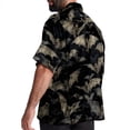 thumbnail image 3 of Bats Men's Short Sleeve Casual Printed Button Down Beach Shirt Summer Unisex Top, 3 of 6