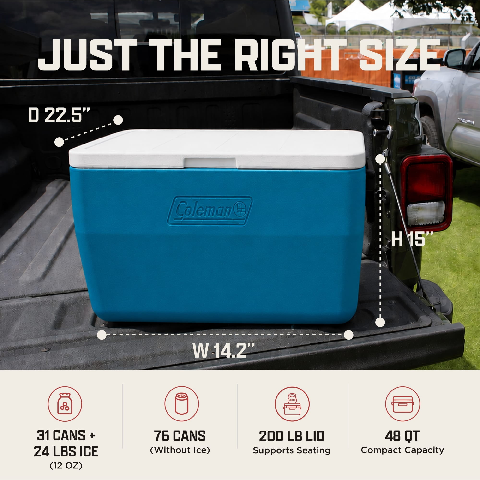 Coleman Chiller 48-Quart Hard Cooler with TempLock Insulation and
