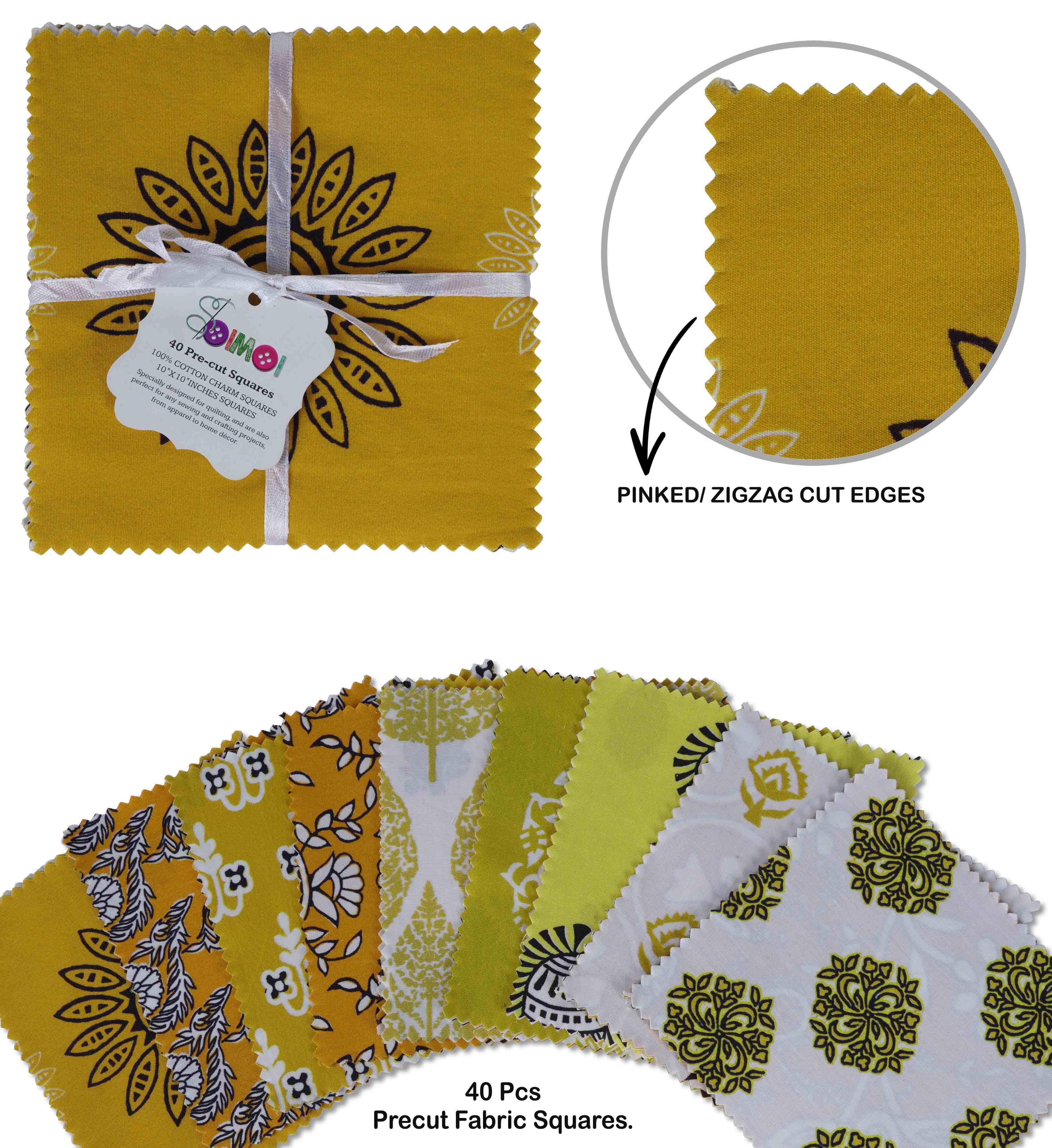 Precut 10-inch Prints Cotton Fabric Bundle Quilting Squares Charm Pack DIY Patchwork Sewing Craft