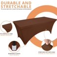 thumbnail image 2 of Spandex Tablecloth [FT ] Tight Fitted Washable and Wrinkle Stretch Rectangular Patio Table Cover for Event Wedding Banquet & Parties [LxWxH], 2 of 9