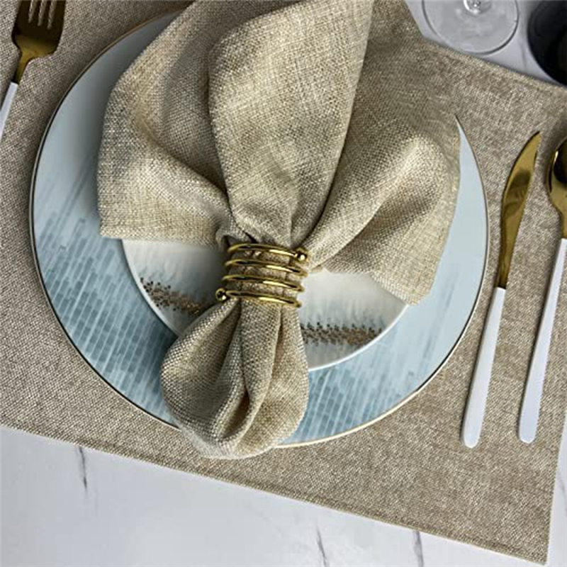 Spring Napkin Rings Set of 12 Metal Spiral Napkin Rings Round Serviette