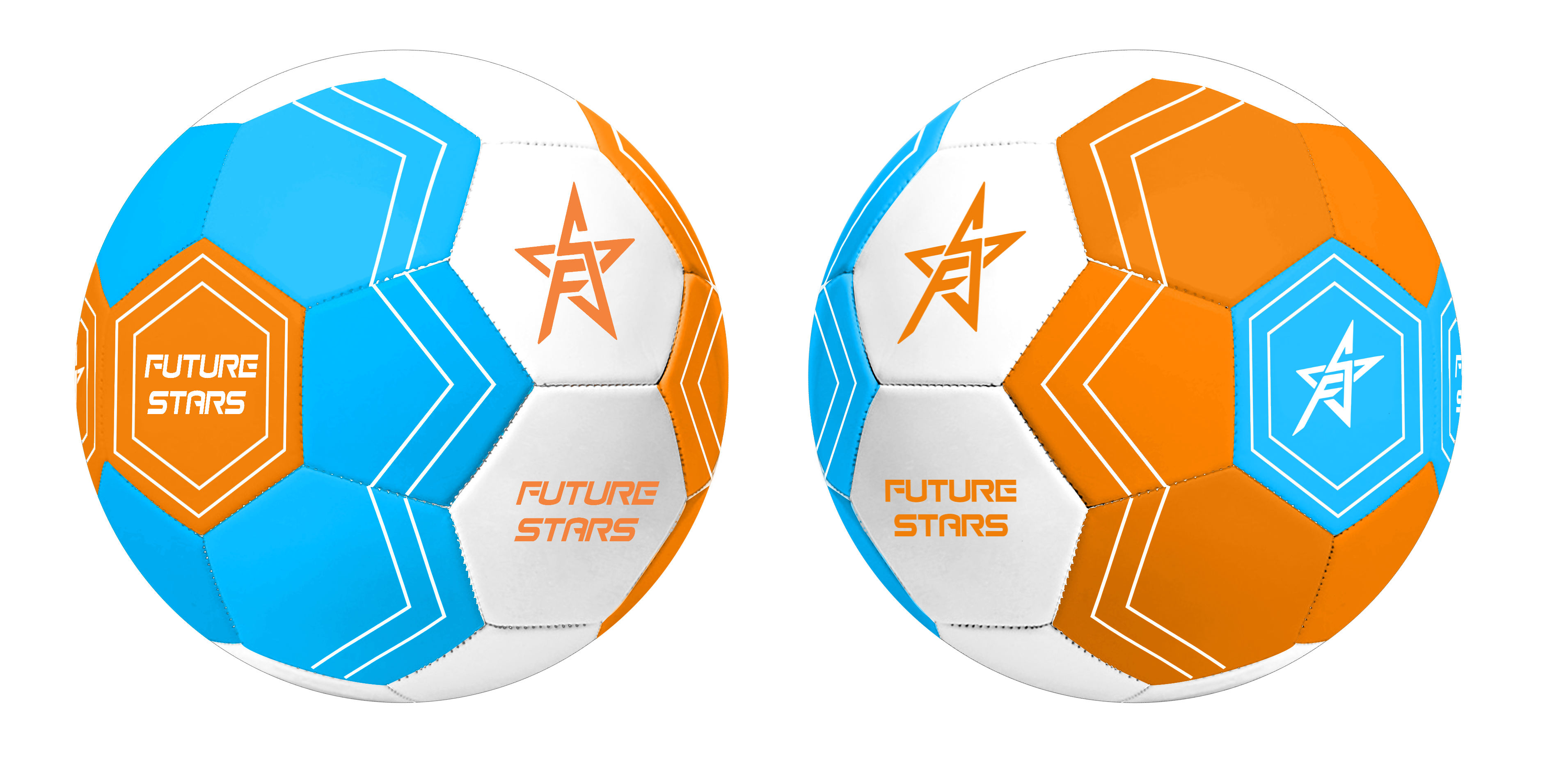 Future Stars SuperStar Soccer Ball & Pump Size 3 Blue & Orange