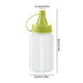 thumbnail image 2 of Beautynvta 4 Pcs Plastic Small Squeeze Bottles, Kitchen Condiment Squeeze Bottles for Liquids, Clear Squeeze Bottles, Plastic Condiment Bottles for Sauce, Ketchup, Dressing, Oil, Green, 2 of 3