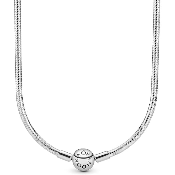 COLLAR PLATA ESTERLINA 925 SNAKE CIERRE CIRCULAR 8574