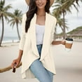 thumbnail image 5 of ZACPNCV Women's Winter Casual Jackets Long Sleeve Solid Color Knitted Cardigan Pocket Jacket White, 5 of 8