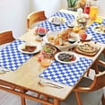 thumbnail image 2 of Blue and White Checkered Pattern Summer Placemats Table Placemats Set Of 4-Linen Kitchen Washable Placemats Table Mats 11.8"x17.7" Non-Slip Heat Resistant, 2 of 6