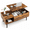 Brown, variant on Tunmod Modern Lift-top Coffee Table with Hidden Compartment and Open Storage Shelf for Living Room, Reception Area and Home Office