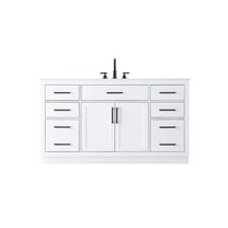 Elegant Kitchen and Bath Alden 60 Inch Single Bathroom Vanity In White