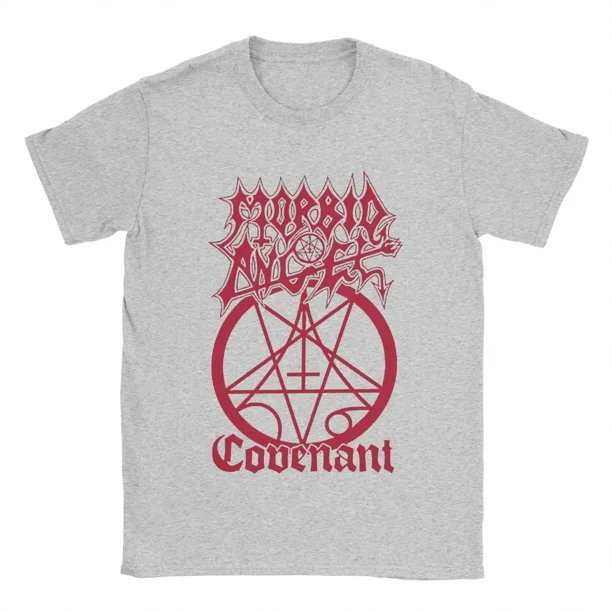 Camisetas Morbid Angel de algodón puro para hombre, informales, con cuello redondo, de banda musical, de manga corta, con estampado gráfico