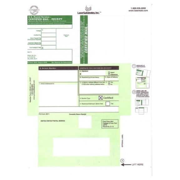 Postageink Brand Form LCD811 (100 Forms)