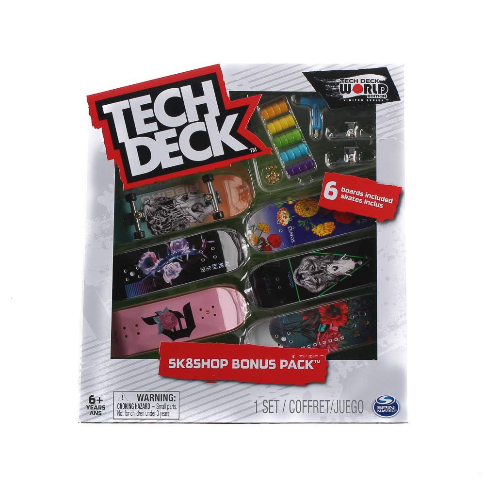 TECH DECK Enjoi Edition Sk8shop Bonus Pack 6 Decks Fingerboard Set Skateboards 