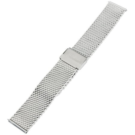 Tuseno Silver Stainless Steel Mesh Band T020301XX