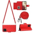 thumbnail image 2 of Elegant Case for Samsung A12 4G Wallet Case RFID Blocking Card Slots Holder with Shoulder&Crossbody Strap, Magnetic Folio Kickstand Handbag Flip Phone Cover for Samsung Galaxy A12 4G, Red, 2 of 8
