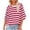 Red, variant on jjayotai Women's Casual 3/4 Sleeve T-Shirts, Fall Loose Round Neck Cute Tunic Tops Basic Tees Blouses Striped Pullover