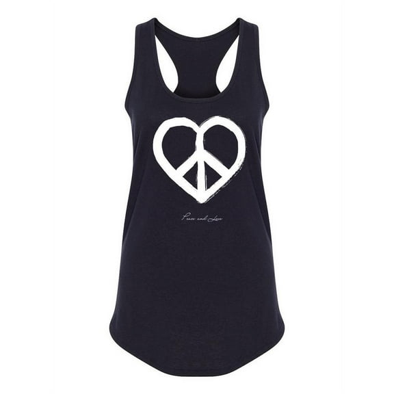 Heart Shape Peace Symbol. Tank Women -Image by Shutterstock, Female Medium