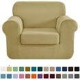 thumbnail image 1 of CHUN YI Stretch 2-Piece Checks Sofa Cover with Cushion Cover Slipcover, 1 of 6