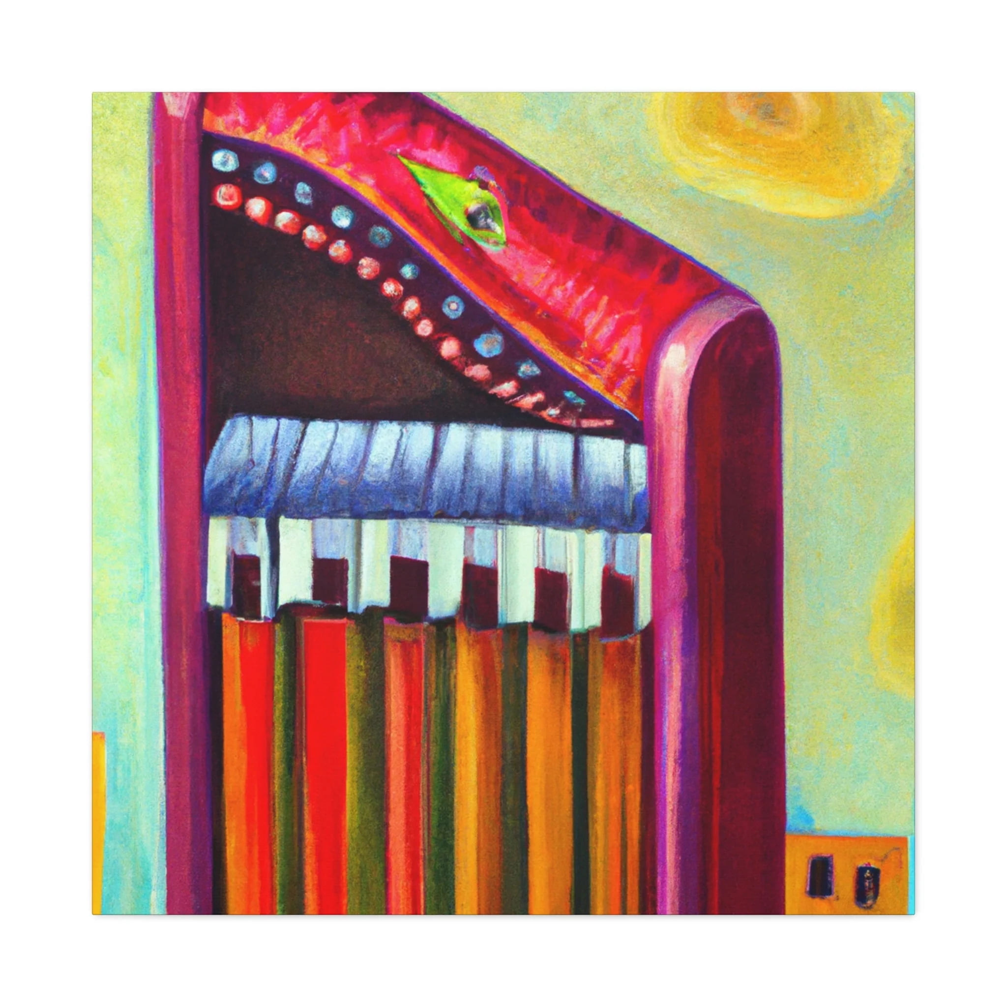 Harmonica in Reflection - Canvas