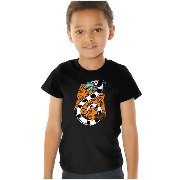 Beetlejuice Worm Kids T Shirt (3) for Youth Toddler Boys and Girls, Black