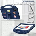 thumbnail image 3 of SaniMore for T-Mobile Revvl Tab 5G 10.36" 2023 EVA Kids Case, Skid-Proof Texture Case with Pencil Holder Hand Strap & Foldable Kickstand Shockproof Protective Case for Boys Girls, Navyblue, 3 of 8