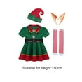 thumbnail image 3 of Disfraces de navideño, ropa de Cosplay, calcetines, cinturón, sombrero, orejas para Navidad de Año Nuevo 150cm hembra Yuyangstore disfraz de elfo, 3 of 8
