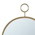 thumbnail image 3 of Oval Shape Metal Frame Wall Mirror, Small, Gold- Saltoro Sherpi, 3 of 3