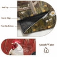 thumbnail image 6 of Red Rooster Bathroom Mats 2x3 FT, Non Slip Small Kitchen Mat, Farmhouse Animals Spring Floral Rustic Washable Soft Backed Front Door Throw Rugs Non-Shedding Indoor Outdoor Doormat for Entryway Sink, 6 of 8