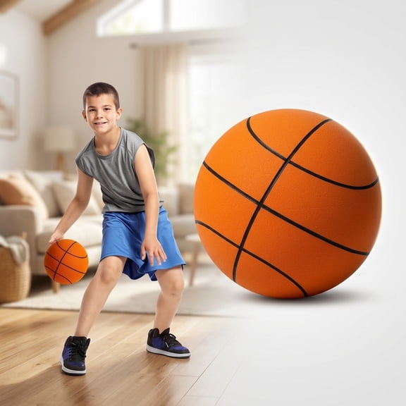 Silent Basketball Size 7 (9.5"), Quiet Basketball, Dribble Dream Silent Basketball, NOGIS Soft Foam Ball for Quiet Dribbling, Indoor Training Foam Ball No Noise No Sound Basketball