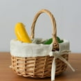 thumbnail image 6 of Monyance picnic basket for kids Woven Picnic Basket with Handle for Home Decor(8.27X7.87X6.69Inches), 6 of 10