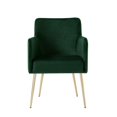thumbnail image 5 of Inspired Home Donati Velvet Dining Chair set of 2, Emerald, 5 of 9