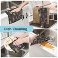 thumbnail image 2 of Yayeee 6 Pack Kitchen Dish Cloths Set for Washing Soft Drying Absorbent Microfiber Towels, Purple Floral Pattern, 2 of 9