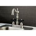thumbnail image 2 of Kingston Brass KB1498PKX Duchess Two-Handle 2-Hole Deck Mount Bar Faucet in Brushed Nickel, 2 of 7