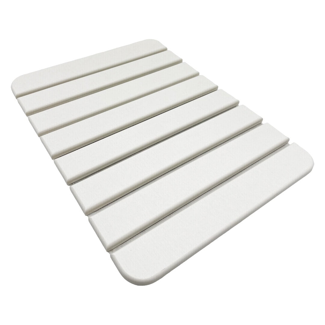 Contemporary Super absorbent 16x12" White Diatomaceous Stone Small Bathroom Mat