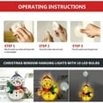 thumbnail image 7 of Window Christmas Lights Decorations, Battery Operated with Suction Cup Hook Hanging LED Light for Xmas Window Decoration Glass Wall Indoor Decor, Snow Men, 7 of 7