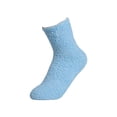 thumbnail image 3 of Tiqkatyck Fuzzy Socks Clearance Christmas Socks for Adults Women's Solid Color 2 Pairs Plush Socks Winter Solid Color Thickened Floor Sleeping Plush Socks Womens Socks Sky Blue, 3 of 3