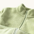 thumbnail image 6 of Lenpel Girls Boys' Fleece Jackets Toddler Baby Long Sleeve Mock Neck Zip up Plush Warm Jackets Fuzzy Outwear Coats with Pockets(Mint Green,5-6 Years), 6 of 7