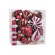 thumbnail image 1 of Advancent Juego de bolas colgantes con forma de corazón, decoraciones festivas, adornos, regalos pensativos, juego de bolas colgantes, Feliz Kits de decoración para fiestas vino tinto, 1 of 6