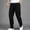 #256#Black, variant on Handshe Men's Cargo Pants with Drawstring Waist & Zipper Pockets Functional Utility Comfort Fit,Plus Size