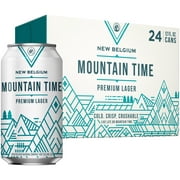 New Belgium Mountain Time Lager Craft Beer, 24 Pack, 12 fl oz Cans, 4.4% ABV