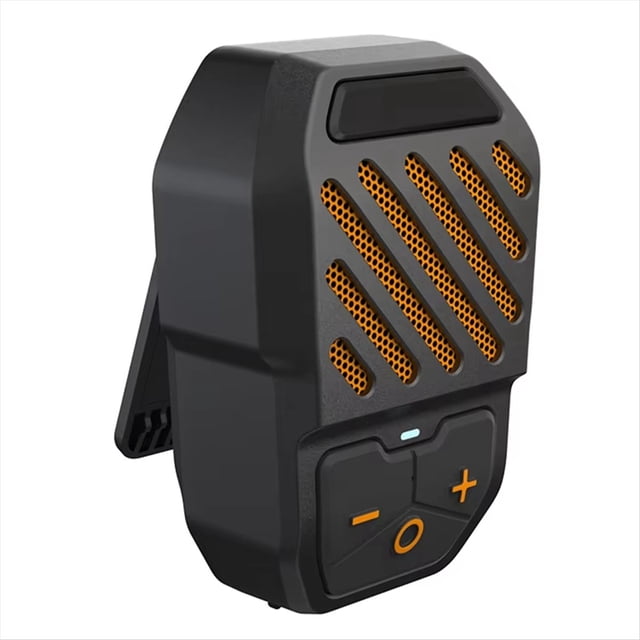 Altavoz Bluetooth de Bolsillo con Clip, Micrófono Inalámbrico Bluetooth, Altavoz de Solapa para Deportes, Trabajo y Ciclismo, Color Naranja.