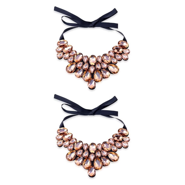 Qarigey Collar de mujer, gargantillas elegantes con estilo, colgantes, Gargantilla para niñas, adorno para el cuello, collares con babero Type6 NO6