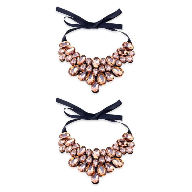 Collar de mujer Qarigey gargantilla adorno de cuello fiesta banquete brillante Type6 NO6